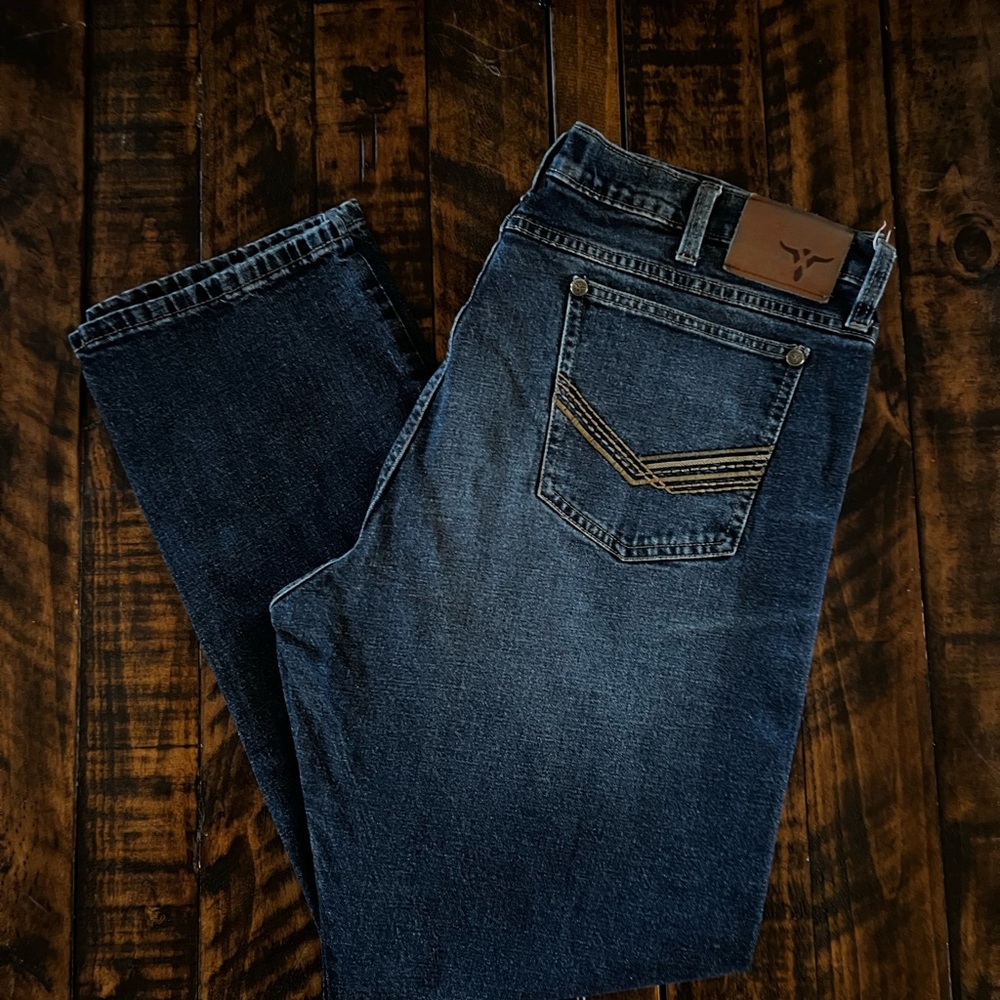 Wrangler Dark Blue Slim Straight Jeans